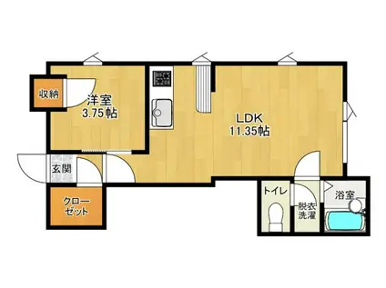 コスモハイツ6(1LDK/3階)の間取り写真
