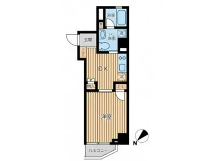 オーキッドレジデンス蔵前II(1DK/2階)の間取り写真