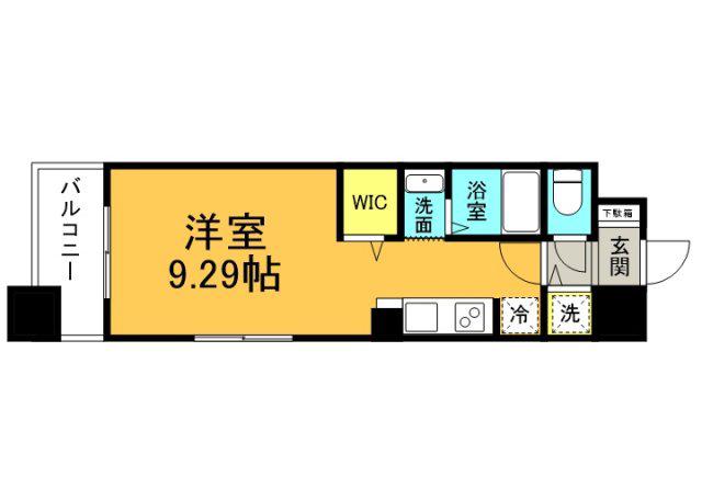 グラビスコート加古町(ワンルーム/6階)の間取り写真