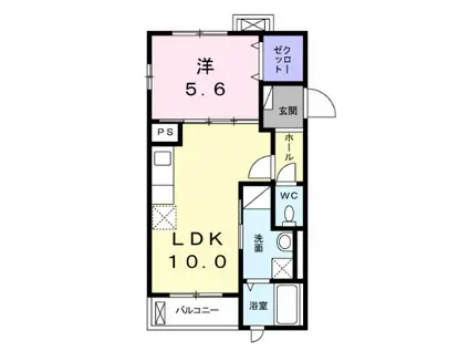 プライムヒル哲学堂(1LDK/3階)の間取り写真