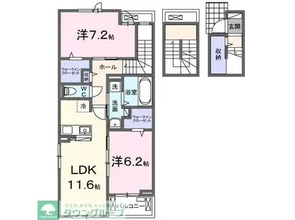 GOAT佐島(2LDK/3階)の間取り写真