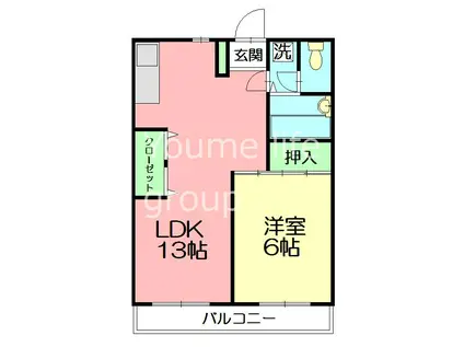 コーポビオラセア(1LDK/2階)の間取り写真