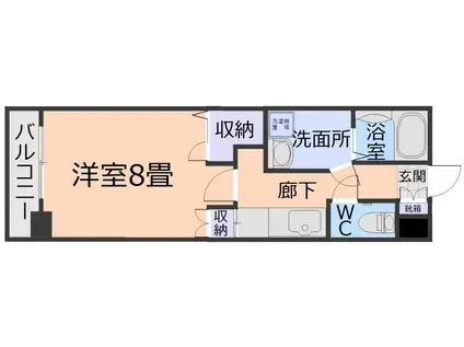 グレイスジニヤル(1K/6階)の間取り写真