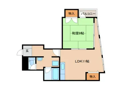 中谷ビルPART3(1LDK/3階)の間取り写真