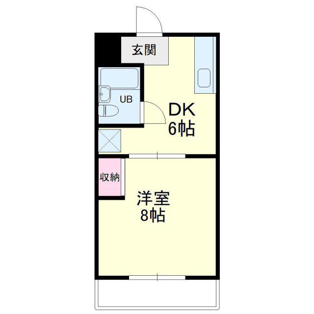 カサベルデ(1DK/2階)の間取り写真