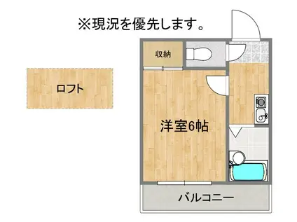 カンデオ折尾(1K/1階)の間取り写真