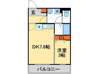 リブリ・アーク(1DK/2階)の間取り写真