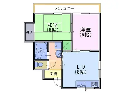 コンポステラ(2DK/2階)の間取り写真