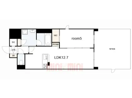 パスレージュ(1LDK/1階)の間取り写真