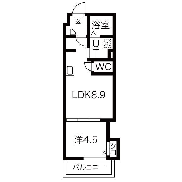 FDS FIERTE(1LDK/3階)の間取り写真