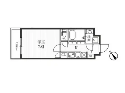 新宿夏目坂コート(1K/1階)の間取り写真