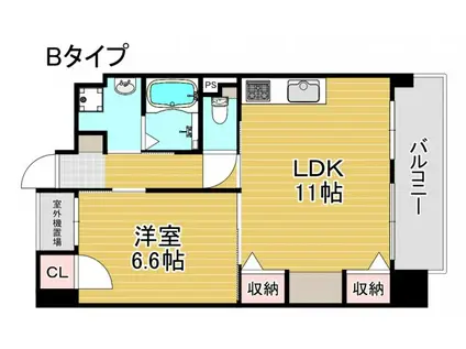 ピュアファースト花園(1LDK/2階)の間取り写真