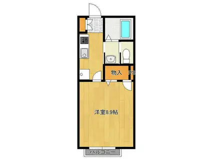 アンビハウス美浦(1K/2階)の間取り写真