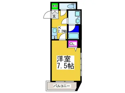 鶴橋ビル M(1K/6階)の間取り写真