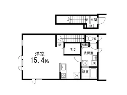 ラド・ヒュース リンドラ(ワンルーム/2階)の間取り写真