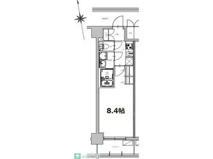 S-RESIDENCE今池BELETA(1K/5階)の間取り写真