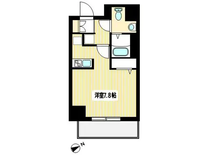 ベルス登戸(ワンルーム/5階)の間取り写真