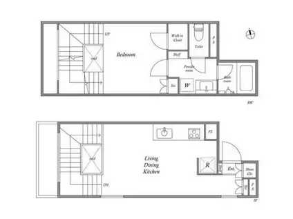 パセオ新宿3丁目I(1LDK/1階)の間取り写真