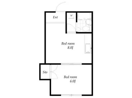 ラ・ベル・エポック平塚(1DK/1階)の間取り写真