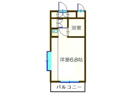 ドミール玉川学園(ワンルーム/4階)の間取り写真