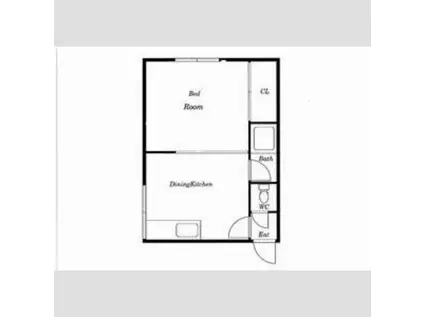 サンホームマンション美奈川(1DK/2階)の間取り写真