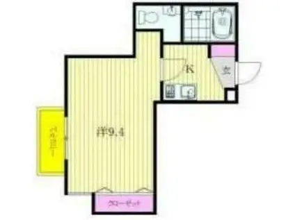 エンゼル・ガーデン(1K/2階)の間取り写真