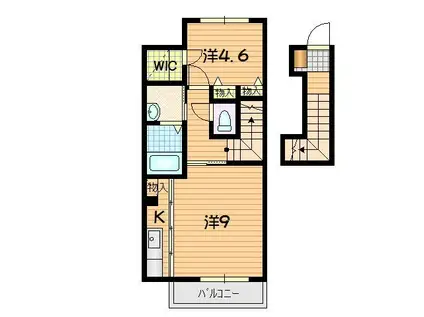 ALIO(1K/1階)の間取り写真