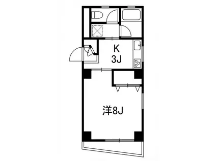 ステーションサイド京王八王子(1K/2階)の間取り写真