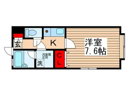 KOKORO(1K/2階)の間取り写真