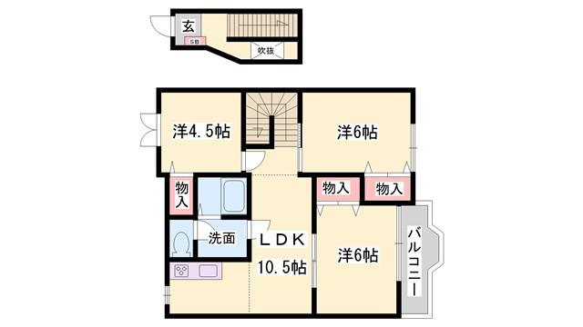 ガーデンハイムN(3LDK/2階)の間取り写真