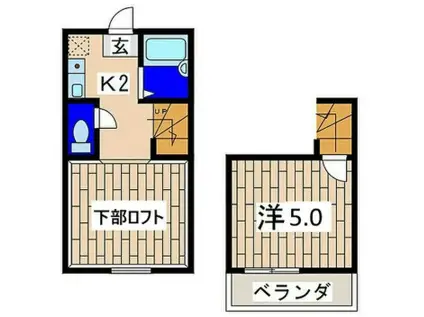 コートブリーズ(1K/1階)の間取り写真