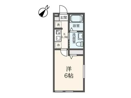 レジェンド・スクエア横濱ー鶴ヶ峰 III(1K/1階)の間取り写真