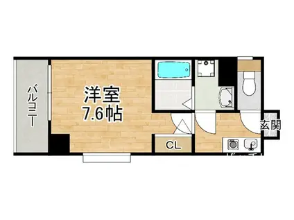 現代ハウス黄金(1K/5階)の間取り写真