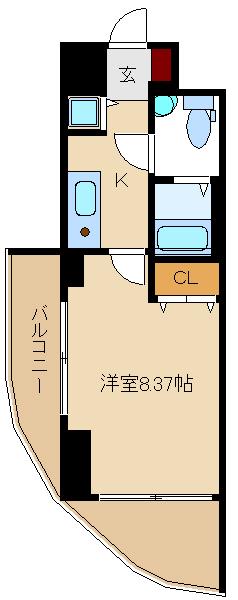 セレニテ新大阪弐番館(1K/3階)の間取り写真