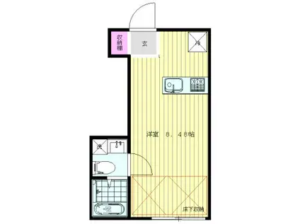 SONORITY213(ワンルーム/3階)の間取り写真