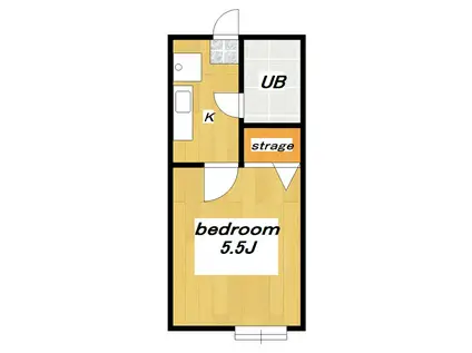 ピュアコート(1K/1階)の間取り写真