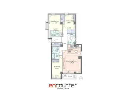 BLOOM TERRACE 目白台(3LDK/5階)の間取り写真