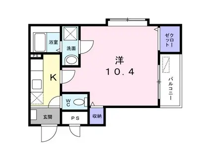 ラフィーネ葛野(1K/3階)の間取り写真