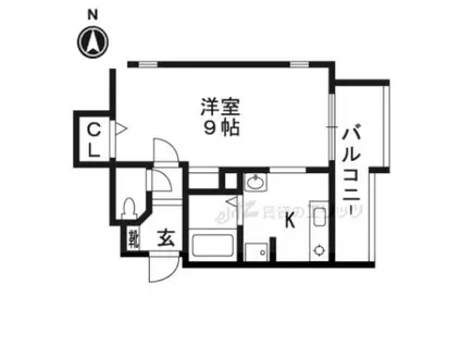 VILLACIEL(1K/1階)の間取り写真