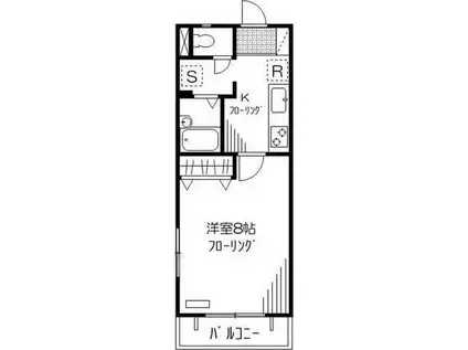 パルフラット(1K/3階)の間取り写真