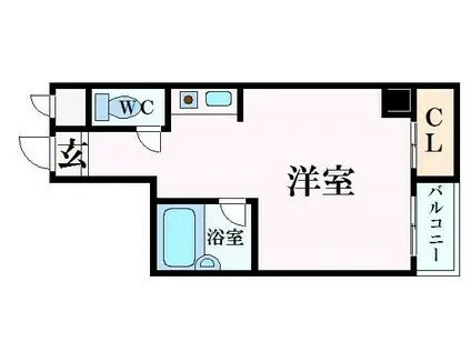 エクレール六甲(1K/3階)の間取り写真