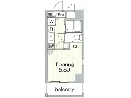 グランヴァン東池袋(1K/4階)の間取り写真