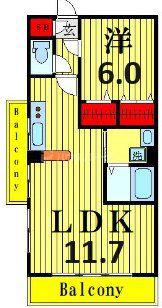 ワコーレ千住マンションB棟(1LDK/3階)の間取り写真