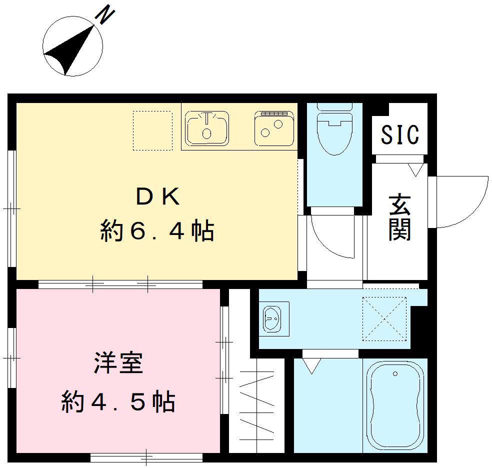 メゾン ランタナ(1DK/1階)の間取り写真