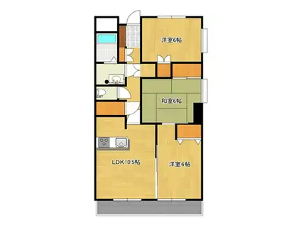 N・グランヴィア(3LDK/4階)の間取り写真