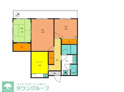 安西ビル(3DK/3階)の間取り写真