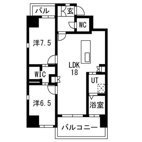 コモレビスクエア名駅北(2LDK/10階)の間取り写真