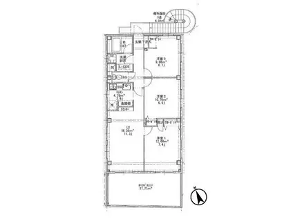 ピースコート池袋(3LDK/3階)の間取り写真