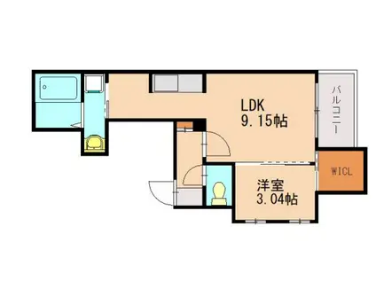 MARUMISOU(1LDK/3階)の間取り写真