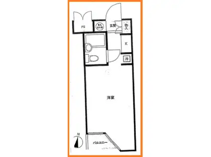 マリオン宮崎台(ワンルーム/1階)の間取り写真